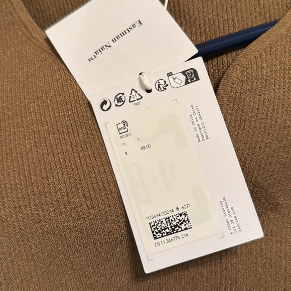 BNWT & Other Stories sweetheart neck rib top in brown size small - Picture 7 of 8